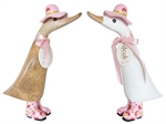 edo and hvid eller naturel med farvede gummistøvler, hat og sløjfe højde ca. 22 cm - Fransenhome